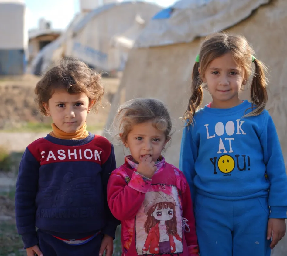 Drie kinderen uit Irak