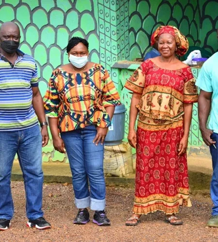 Das PBO-Team in Liberia, vier Personen