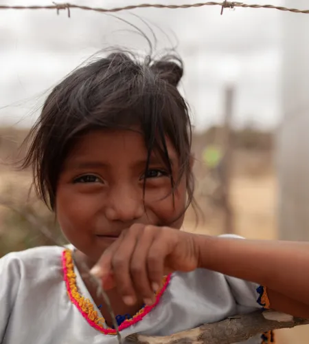 A girl in Colombia