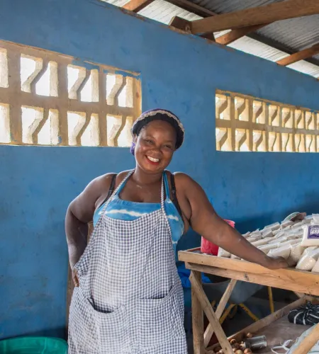 A woman cooking in Liberia